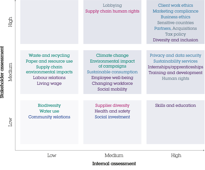 WPP materiality assessment diagram